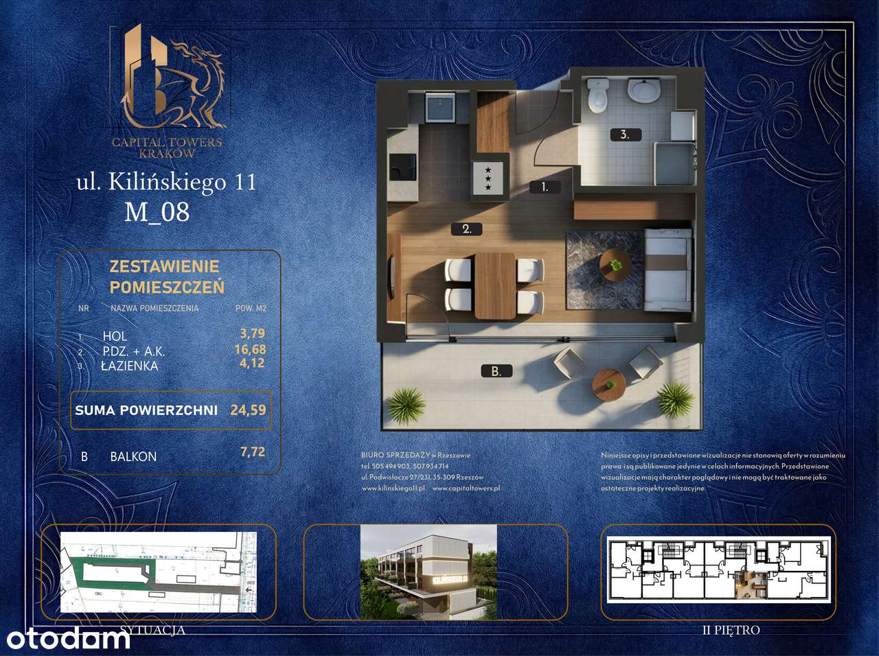 Nowe mieszkanie 29,59m² blisko centrum Krakowa Kilińskiego 11 (lokal 8)