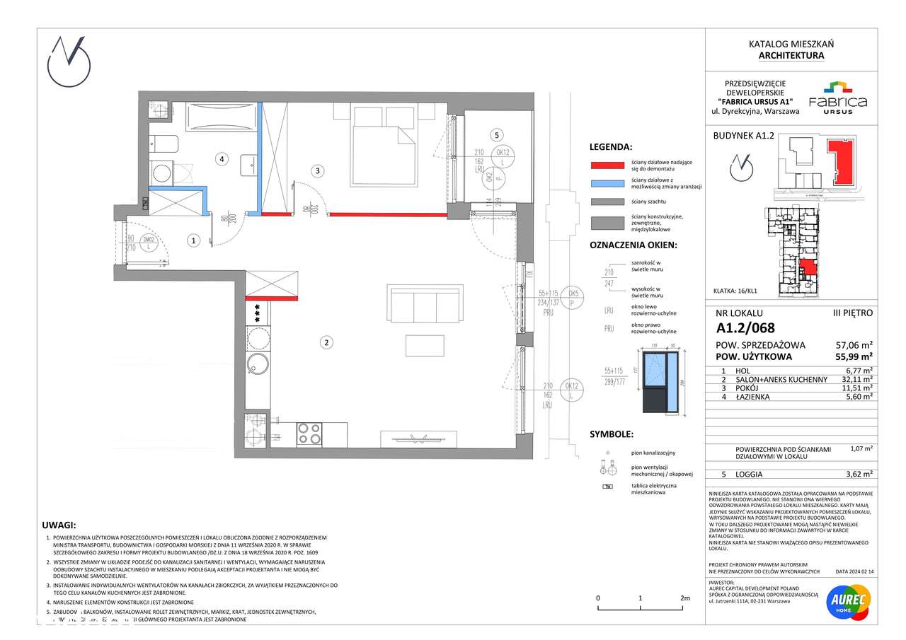Fabrica Ursus | mieszkanie 2-pok. | A1.2/068 - Pełny obrazek: 2/7