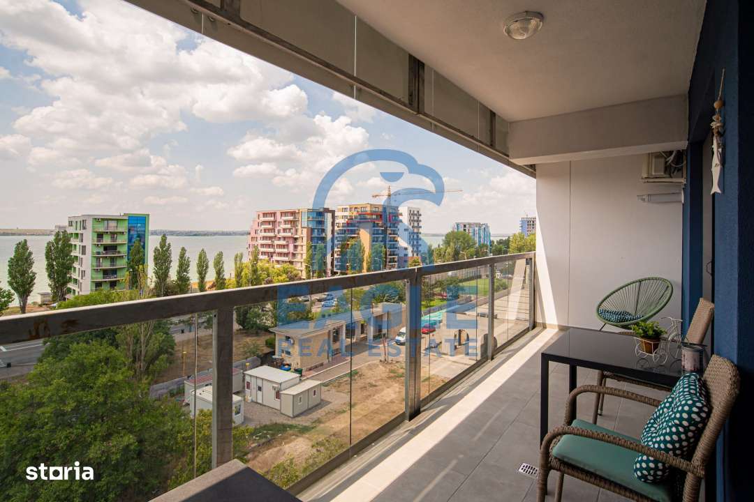 Mamaia Central - 2 Camere modern, balcon si vedere la Lac-16