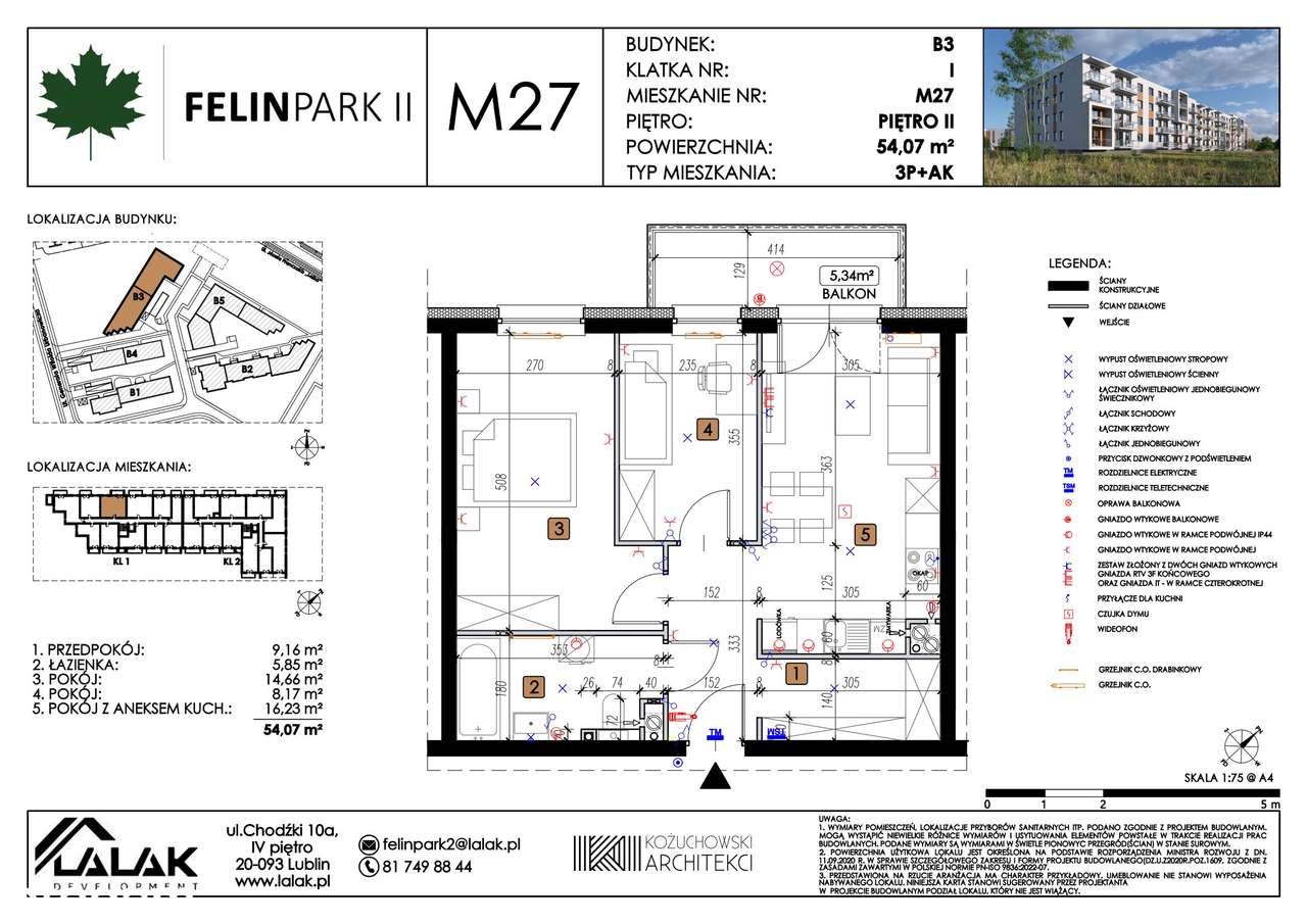 3-pokojowe mieszkanie 54m2 Bezpośrednio - Pełny obrazek: 2/9