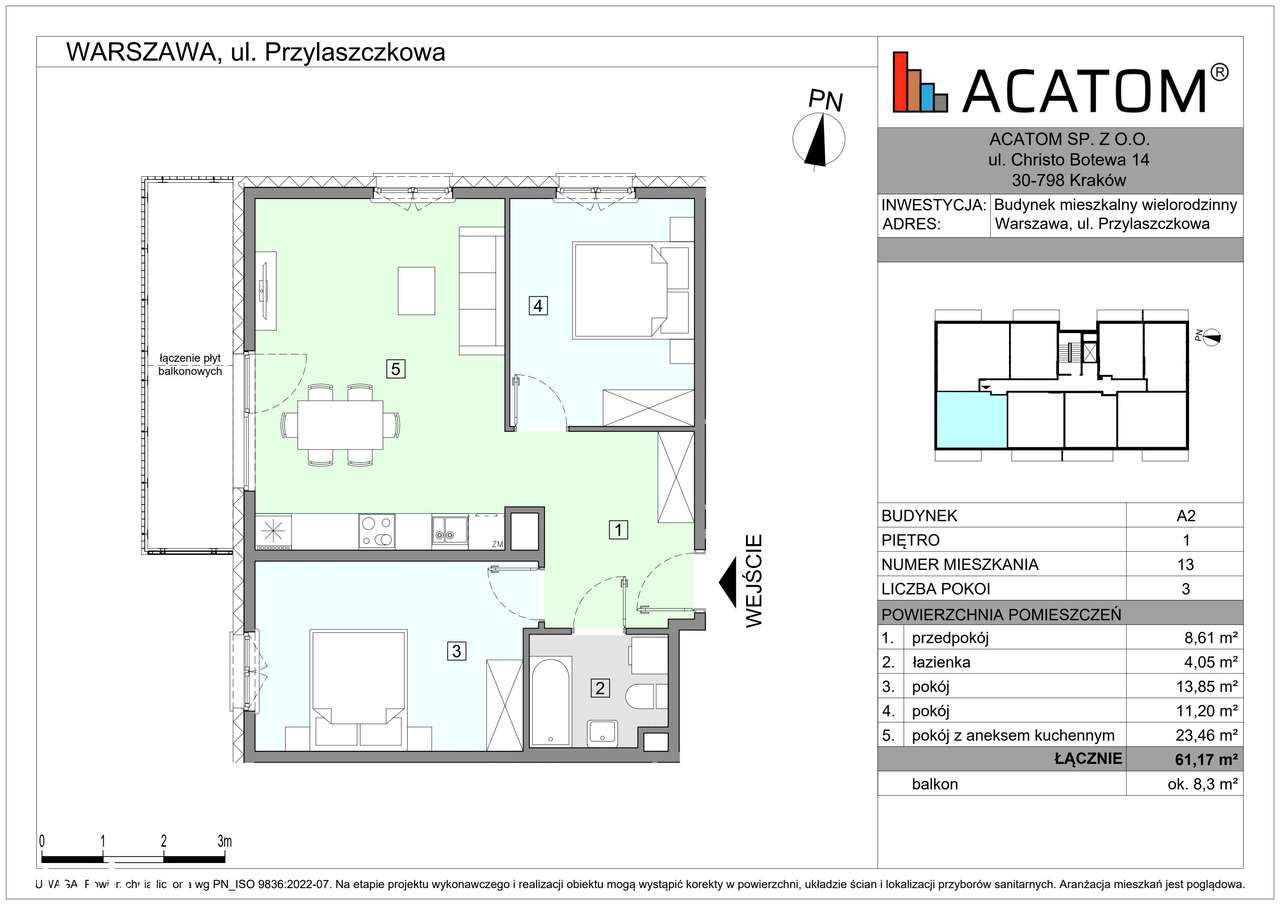 Wawer Go 2.0 | mieszkanie 3-pok. | A2_M13 - Pełny obrazek: 2/7