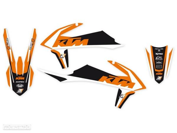 kit autocolantes + capa de banco blackbird dream 4 ktm exc / sx - 2