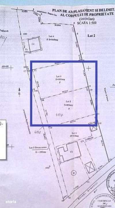 Teren intravilan 1200 mp, deschidere 37 ml, Breaza - Imagine principală: 1/3