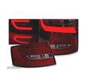 FAROLINS TRASEIROS LED PARA AUDI A6 C6 SEDAN 04-08 RED SMOKED VERMELHO FUMADO - 1