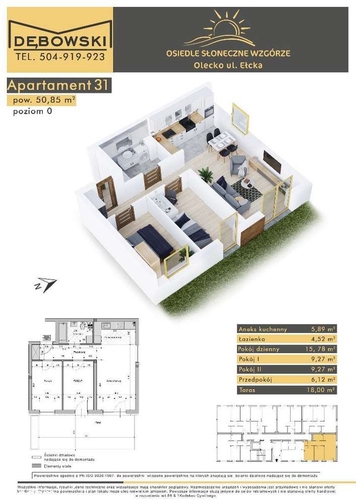 Słoneczne Wzgórze M31 C2 50,85m2 - Pełny obrazek: 3/13