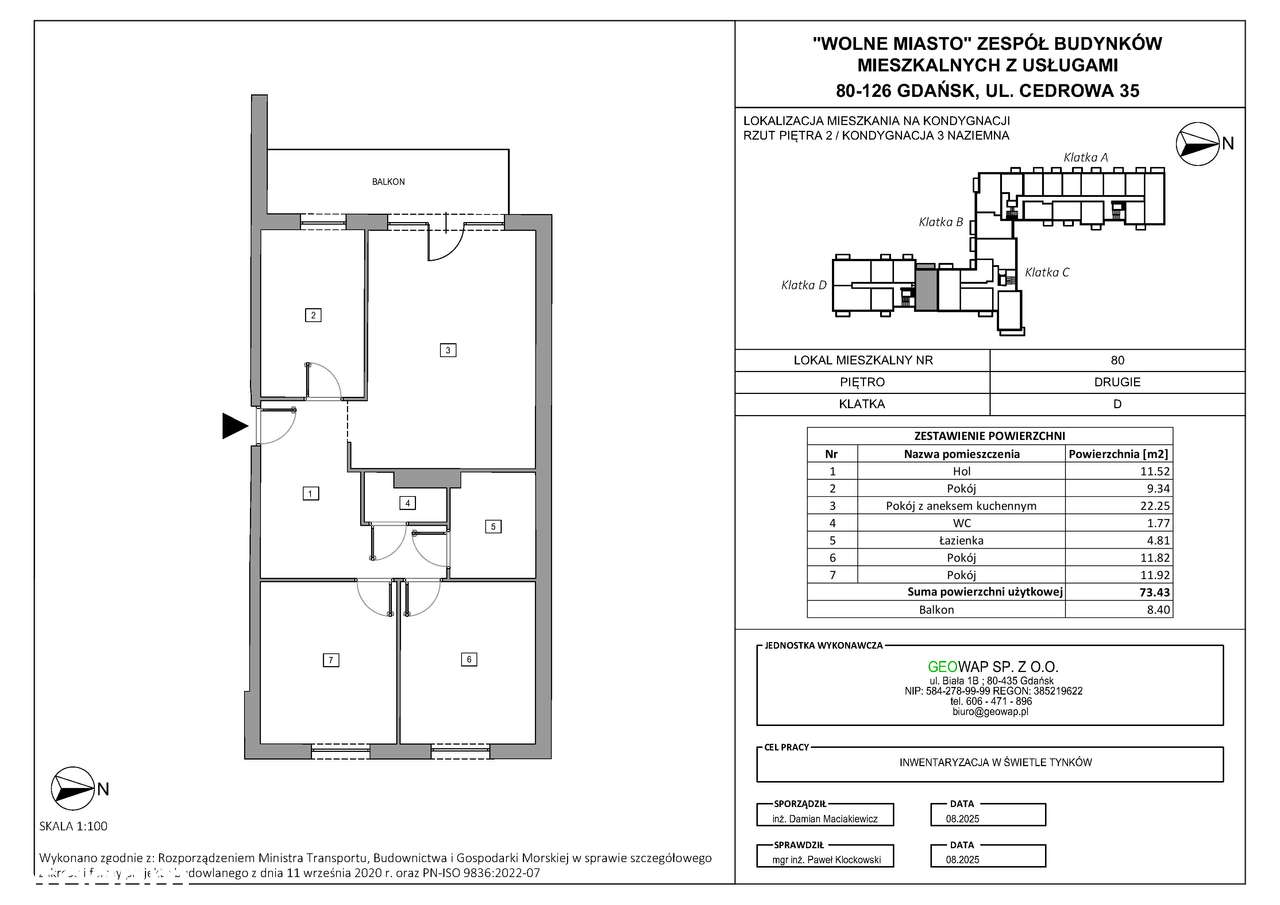 Wolne Miasto etap VII | mieszkanie 4-pok. | 80 - Pełny obrazek: 2/7