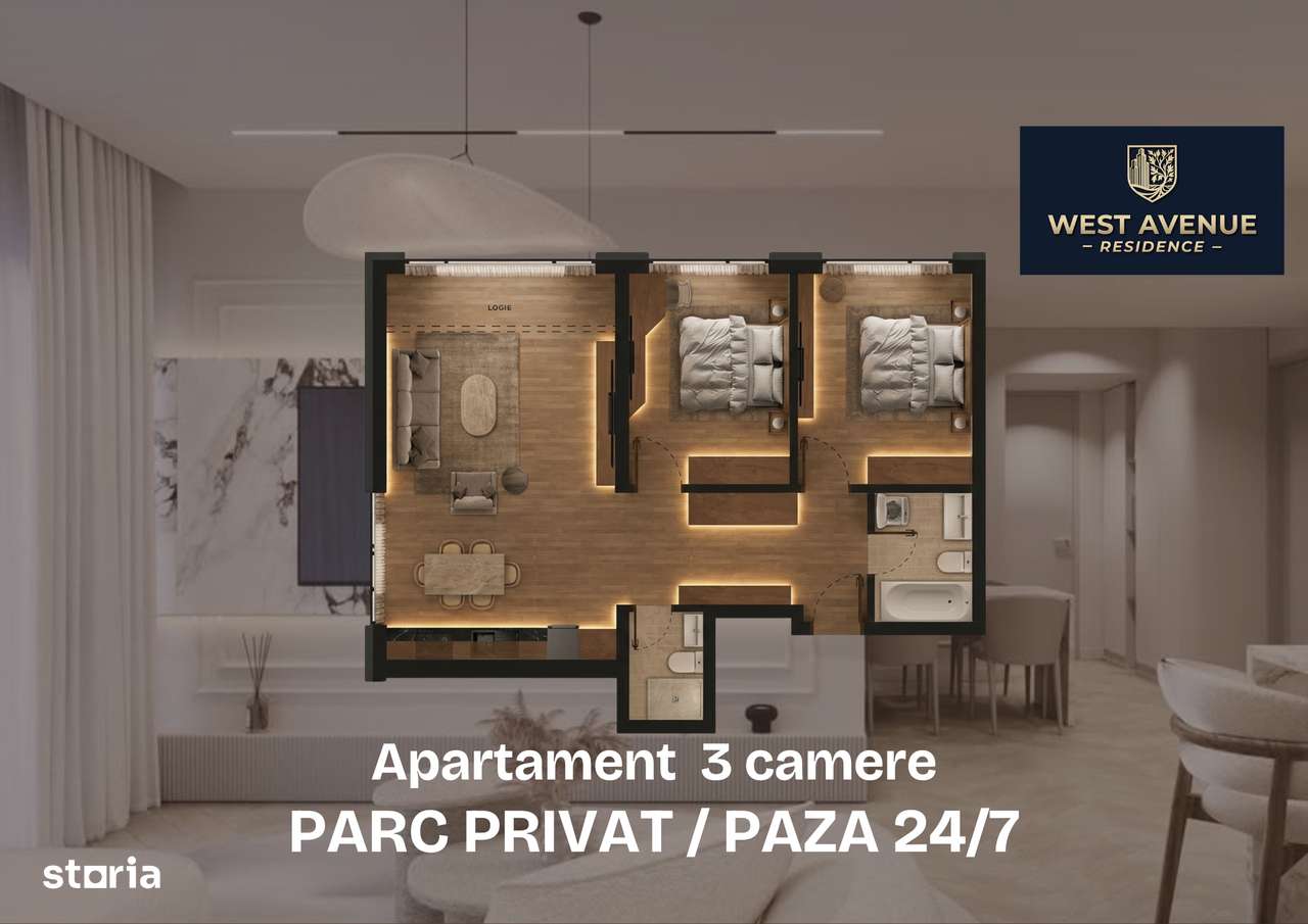 Apartament 3 camere Militari – West Avenue Residence