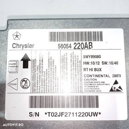 Modul airbag Chrysler Voyager | 5WY89080 | T02JF2711220UW - 3