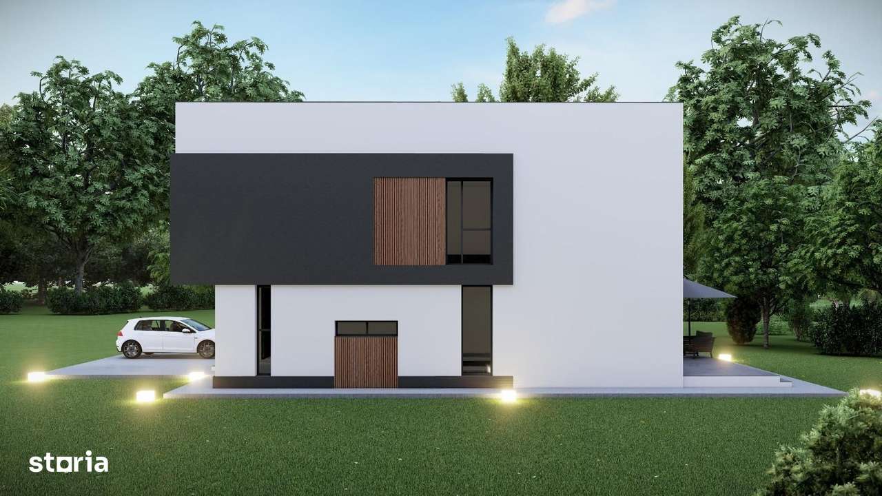 Vila eficienta energetic Tunari, strada publica, POMPA SI PANOURI SOLA - Imagine principală: 5/7