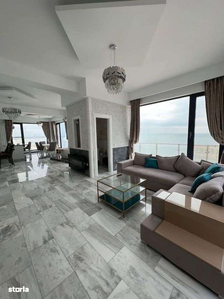 Penthouse mobilat lux , vedere frontală la mare-2