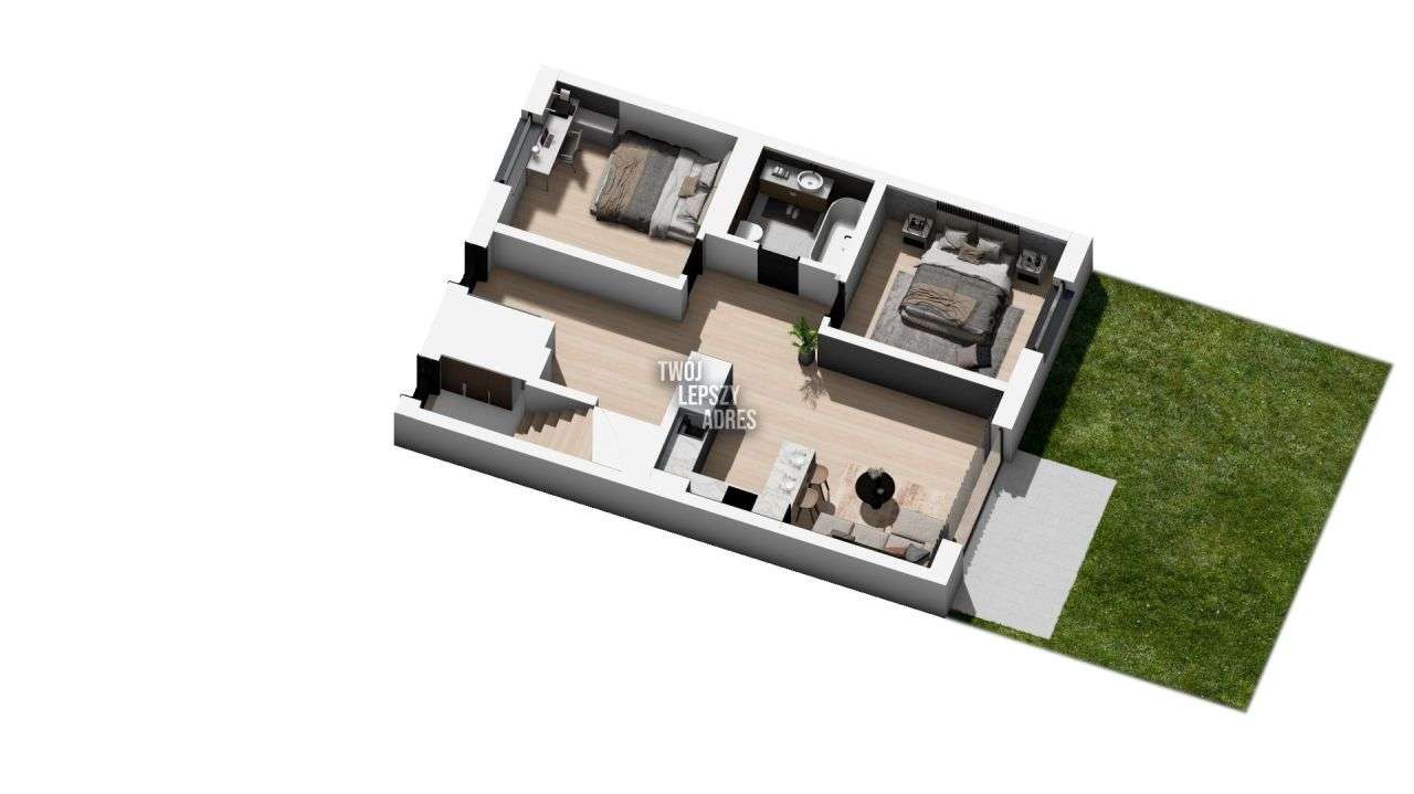 Nowe -3 pok. mieszkania, parter 64 m2, duży ogród!-4