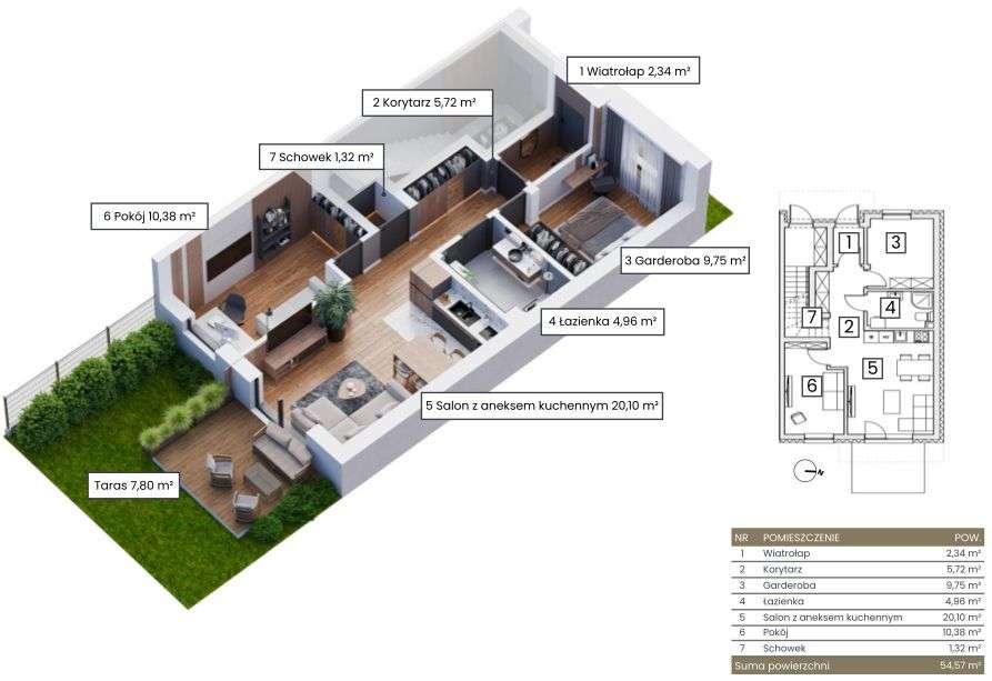 3 Pokoje Z Ogrodem | Miejsce Parkingowe W Cenie - Pełny obrazek: 3/5