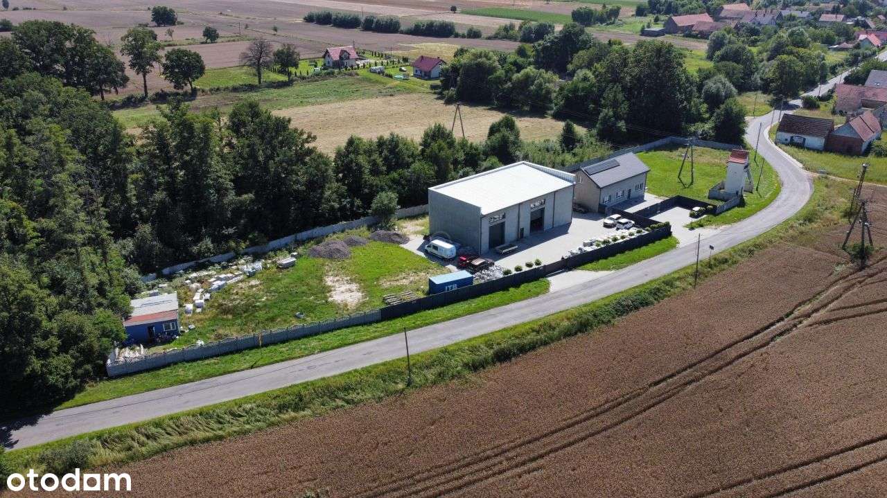 Nowoczesny dom 201m2 plus hala magazynowa 244m2 na