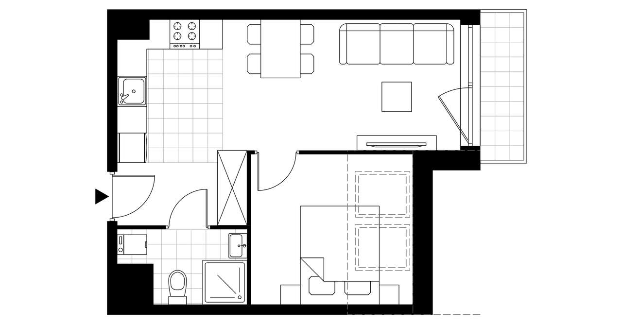 Pod Jeleniami | mieszkanie 2-pok. | A1.4/2 - Pełny obrazek: 4/9
