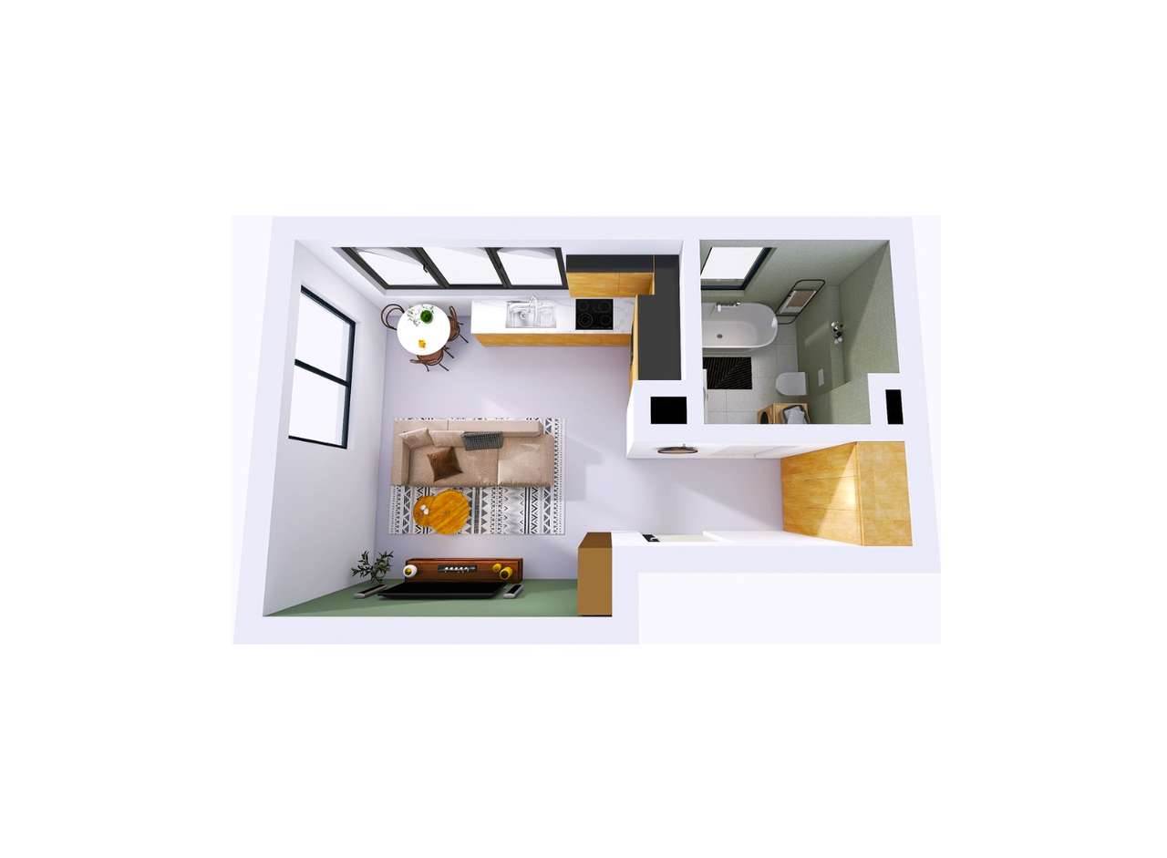 1-pokojowe 28,25 m² | 2 Pietro | Oddanie 2025! 8100 zł/m2! Zachód! - Pełny obrazek: 2/21