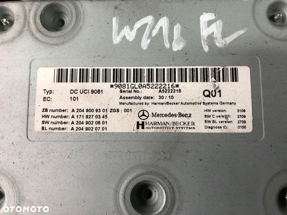 w216 w221 modul sterownik a1718270345 a2049009301 - 1