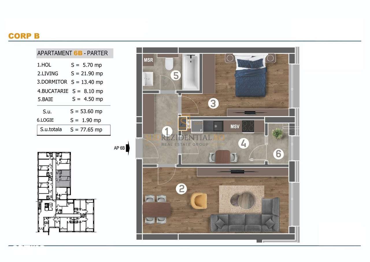 Apartament in zona Grand Arena Mall - 2 camere, decomandat, Comision 0 - Imagine principală: 5/20