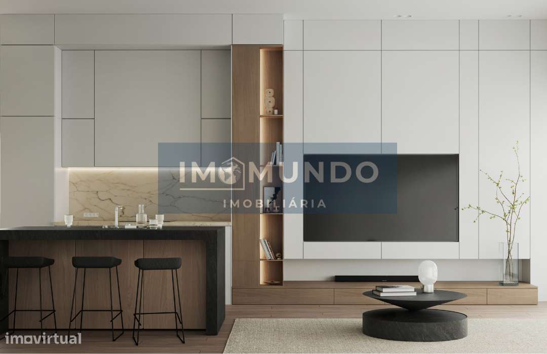 Exclusivo T2 de Último Piso com Terraço e Varanda - Condomínio Fechado-5
