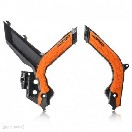 protetor chassis acerbis preto / laranja ktm exc - 1