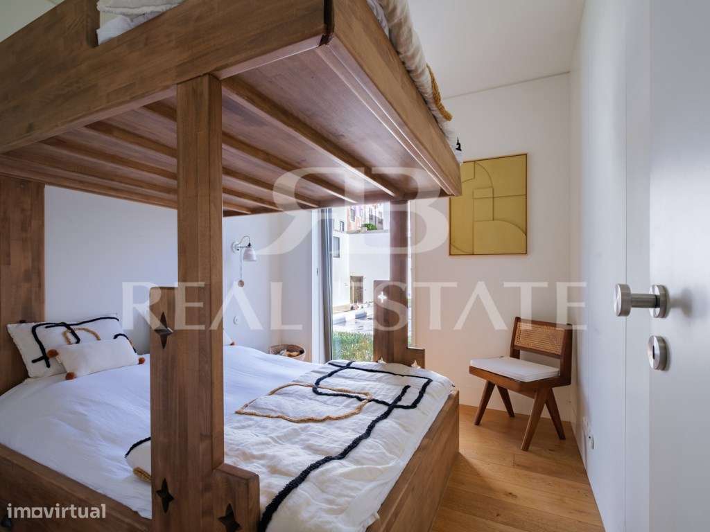 T3 duplex com VISTA + TERRAÇOS + PISCINA + GARAGEM em São Vicente -...-12