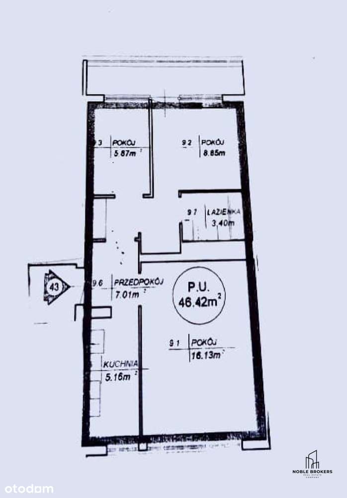 Os. Przy Arce | 3 pokoje + kuchnia | 46,4 m² | 8p.-18