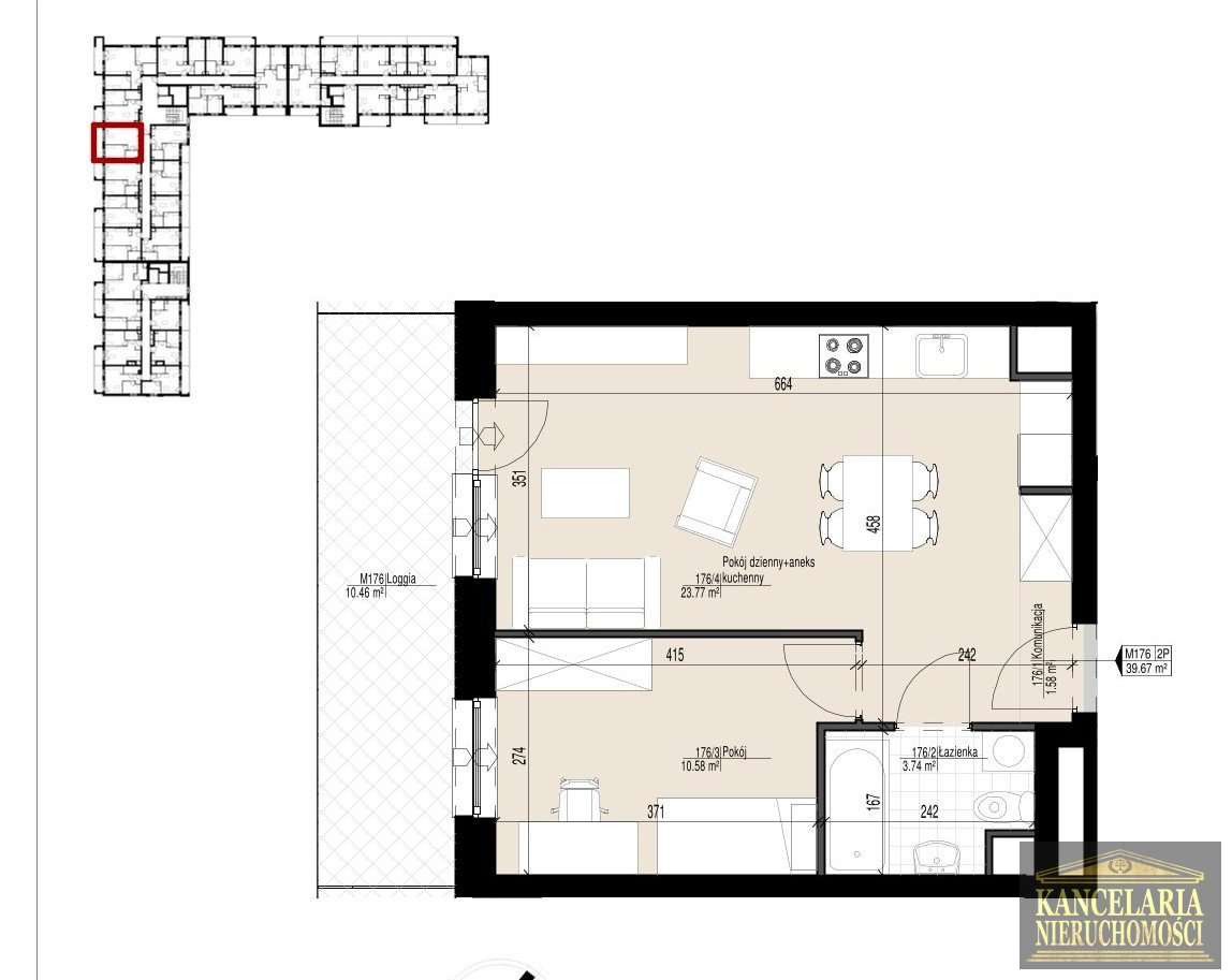 2p. w Apartamentowcu! 39,76 m2!7 piętro!Bez PCC!-5