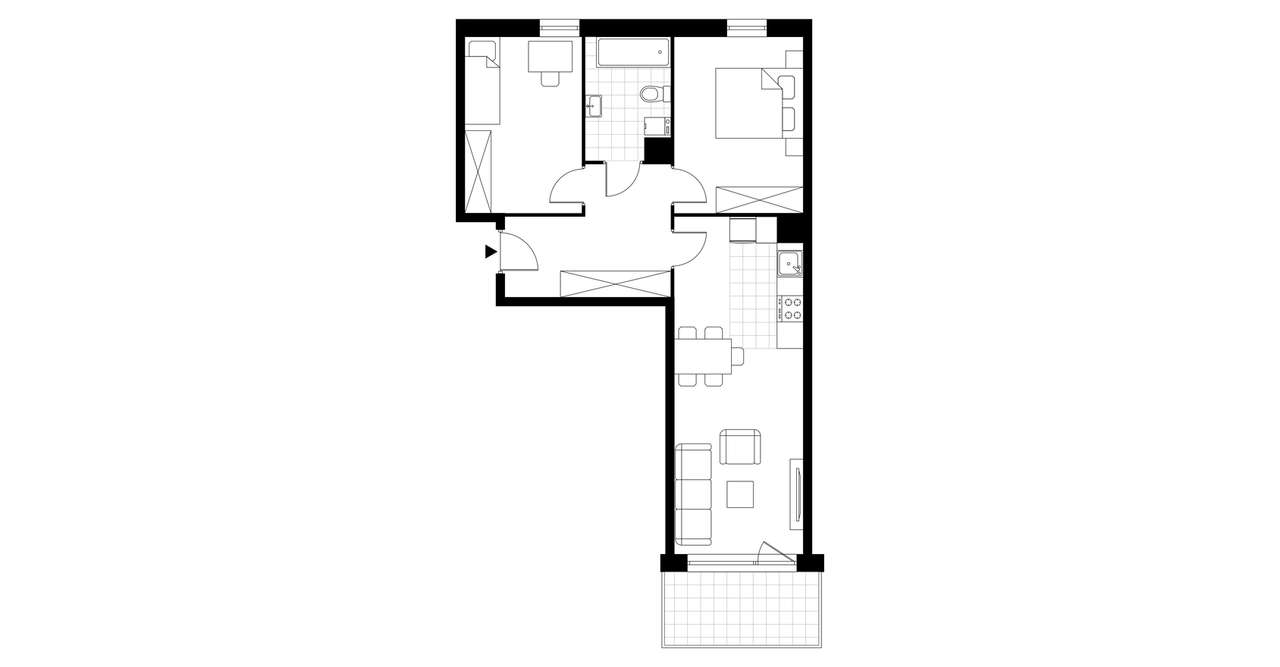 3-pokojowe mieszkanie 58m2 Bezpośrednio - Pełny obrazek: 4/7