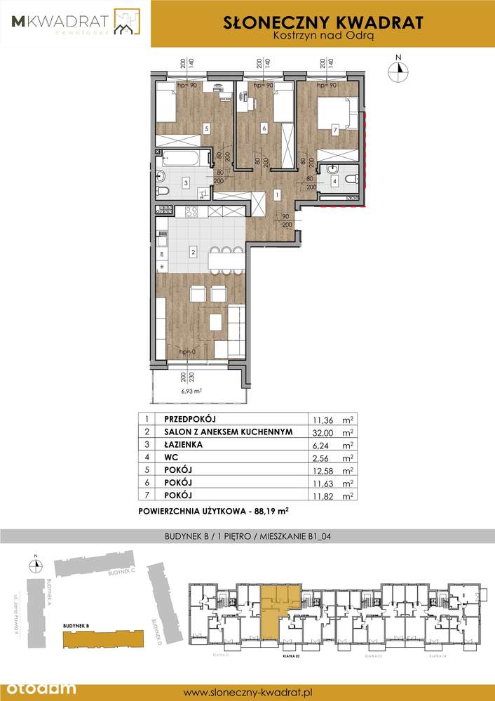 Słoneczny Kwadrat  | mieszkanie 4-pok. | B1_04 - Pełny obrazek: 2/6