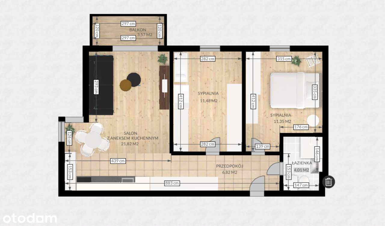 3 pokoje | 2019 | Zielone Zamienie | 2 miejsca postojowe-16