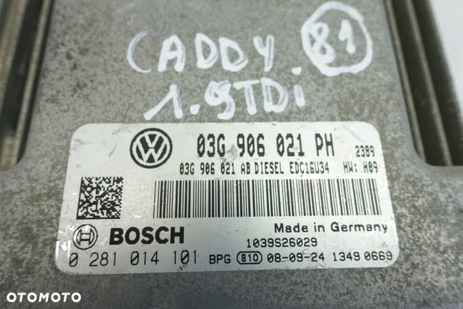 VW Caddy 1.9 TDI KOMPUTER SILNIKA sterownik MODUŁ - 2