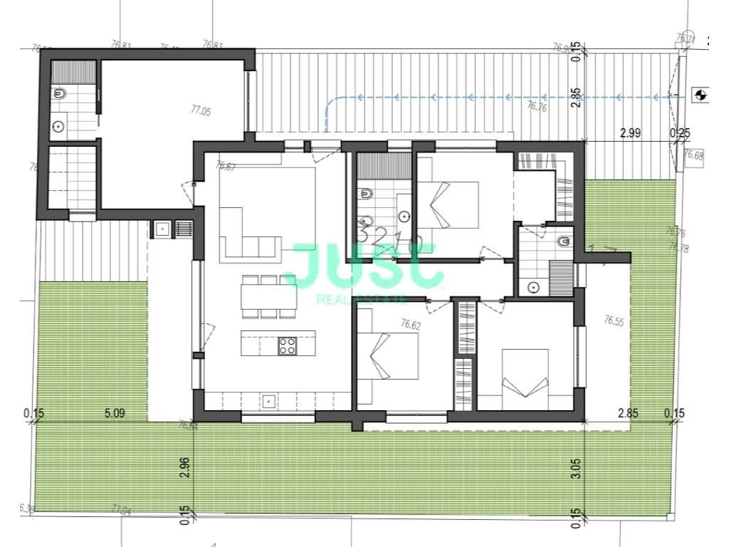 Moradia térrea, T3 + 1 com 2 suítes em Pinhal General - Fernão Ferro.-27