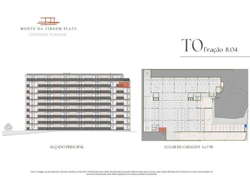 Apartamento T0 com varanda com 8 m2 e 1 lugar de garagem, Monte da Vir-9