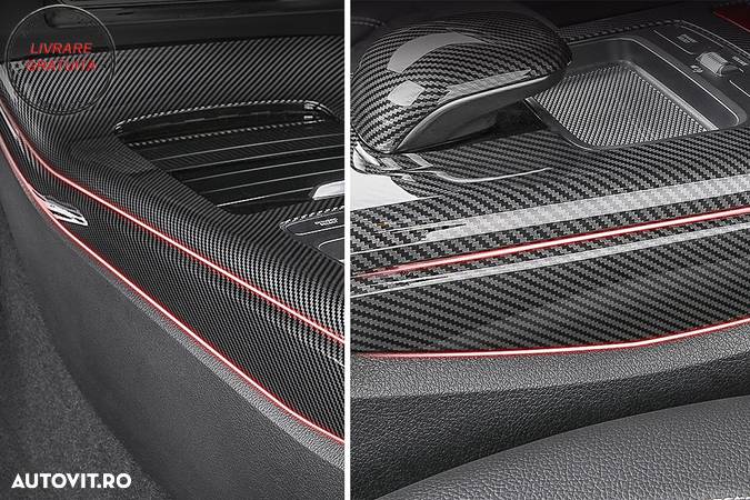 Ornamente interior Laterale Consola Mercedes A-Class W177 V177 (2018-Up) Carbon- livrare gratuita - 6