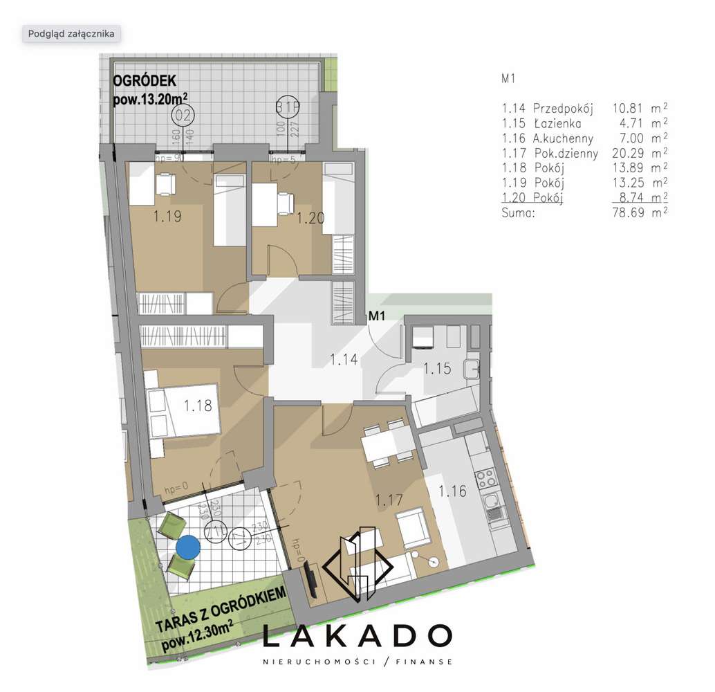 4 pokoje-Rondo Grzegórzeckie-Ogród Botaniczny - Pełny obrazek: 5/5