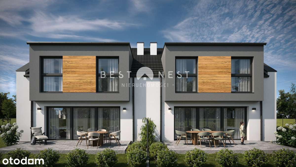 Nowoczesny dom z garażem w zabudowie bliźniaczej - Pełny obrazek: 3/18