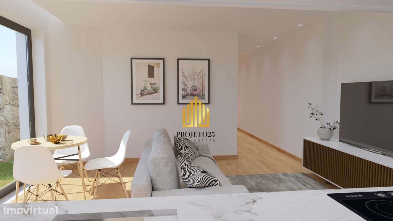 T2 NOVO de 80m2 + Terraço privativo com 73m2 em relva, ao Polo Univ. - Grande imagem: 2/12