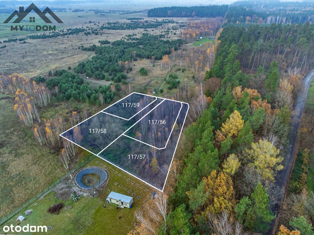 Działki rolno-budowlane pod lasem Gierłoż, Ostróda