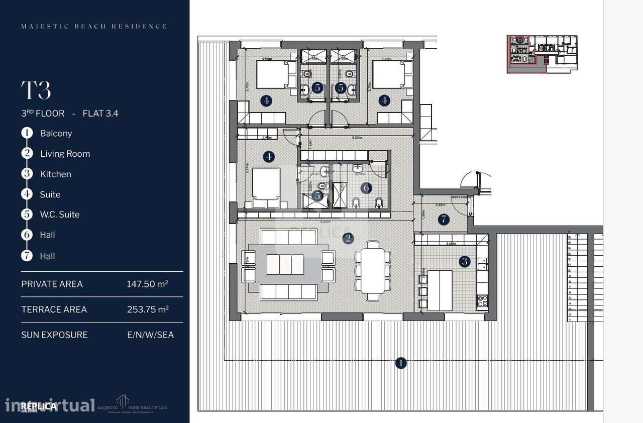 Apartamento T3 com rooftop à Praia de Canidelo-19