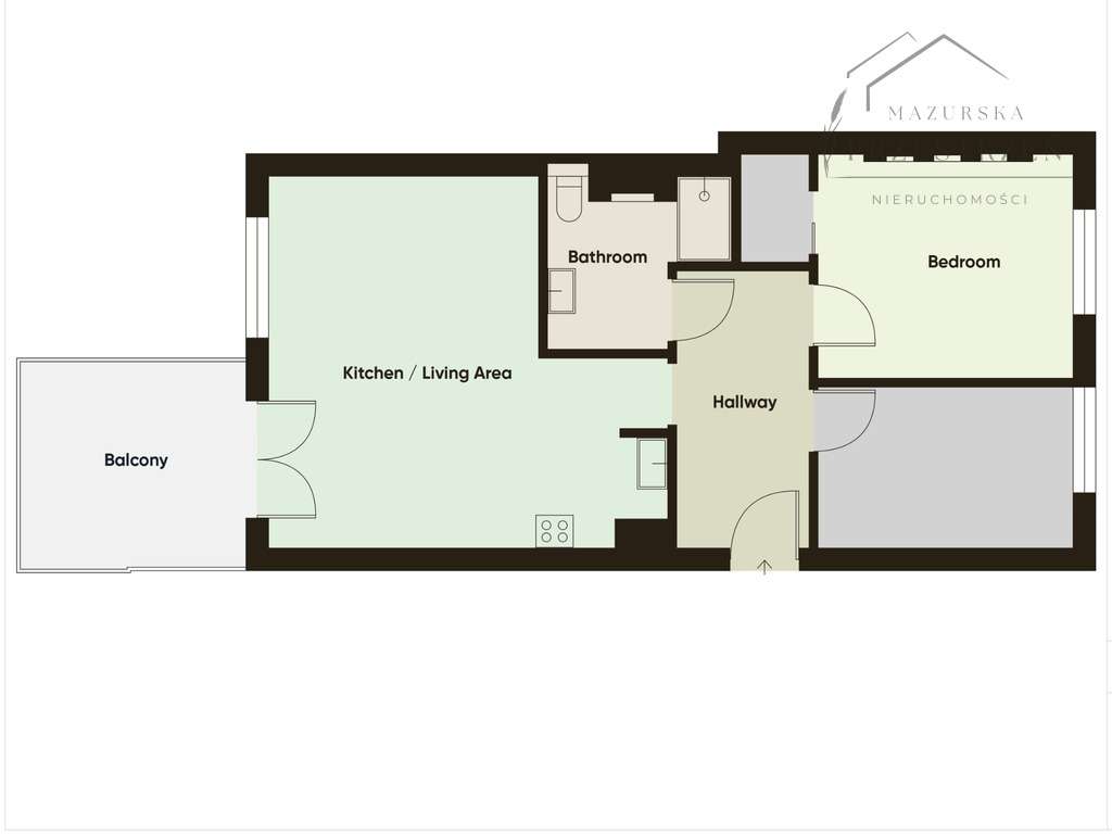 3-pokojowe  z tarasem, wyposażone – Ełk, Tuwima-16