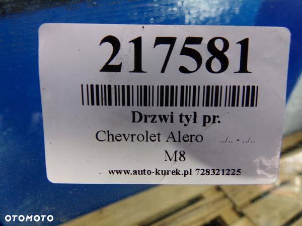 CHEVROLET ALERO DRZWI PRAWE TYLNE - 15