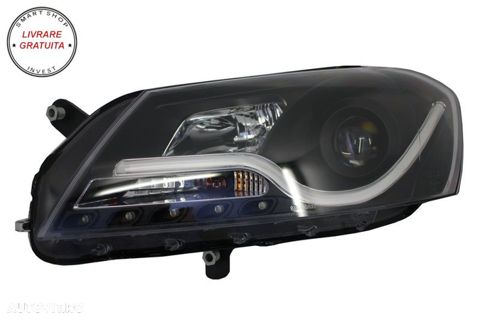 Faruri LED DRL VW Passat B7 (10.2010-10.2014) Negru- livrare gratuita - 2