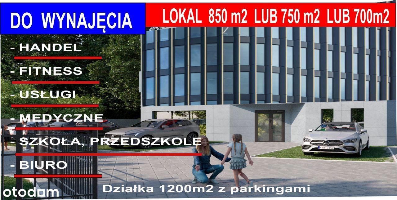 850m2 Szkoła, Fitness, Przedszkole, Biuro, Sklep !