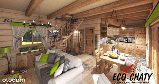 Nowy Dom z drewna widokowa działka Kraków Skawina-6