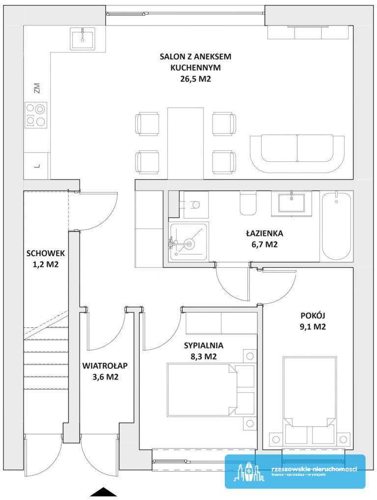 Gotowe Mieszkanie ! zabudowa szeregowa ! 62 m2