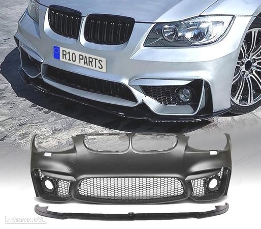 PARA-CHOQUES FRONTAL PARA BMW E92 E93 06-10 LOOK M4 PDC SRA GRELHAS NEVOEIRO + SPOILER LIP - 1