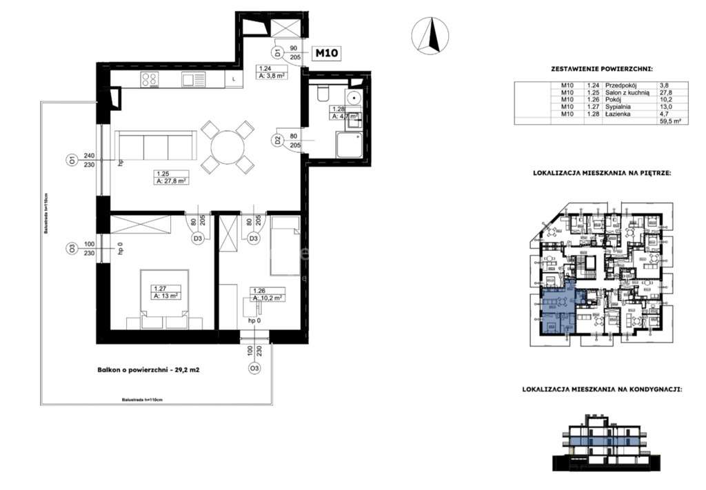 Apartament z dużym tarasem Kameralny bud Białołęka-3