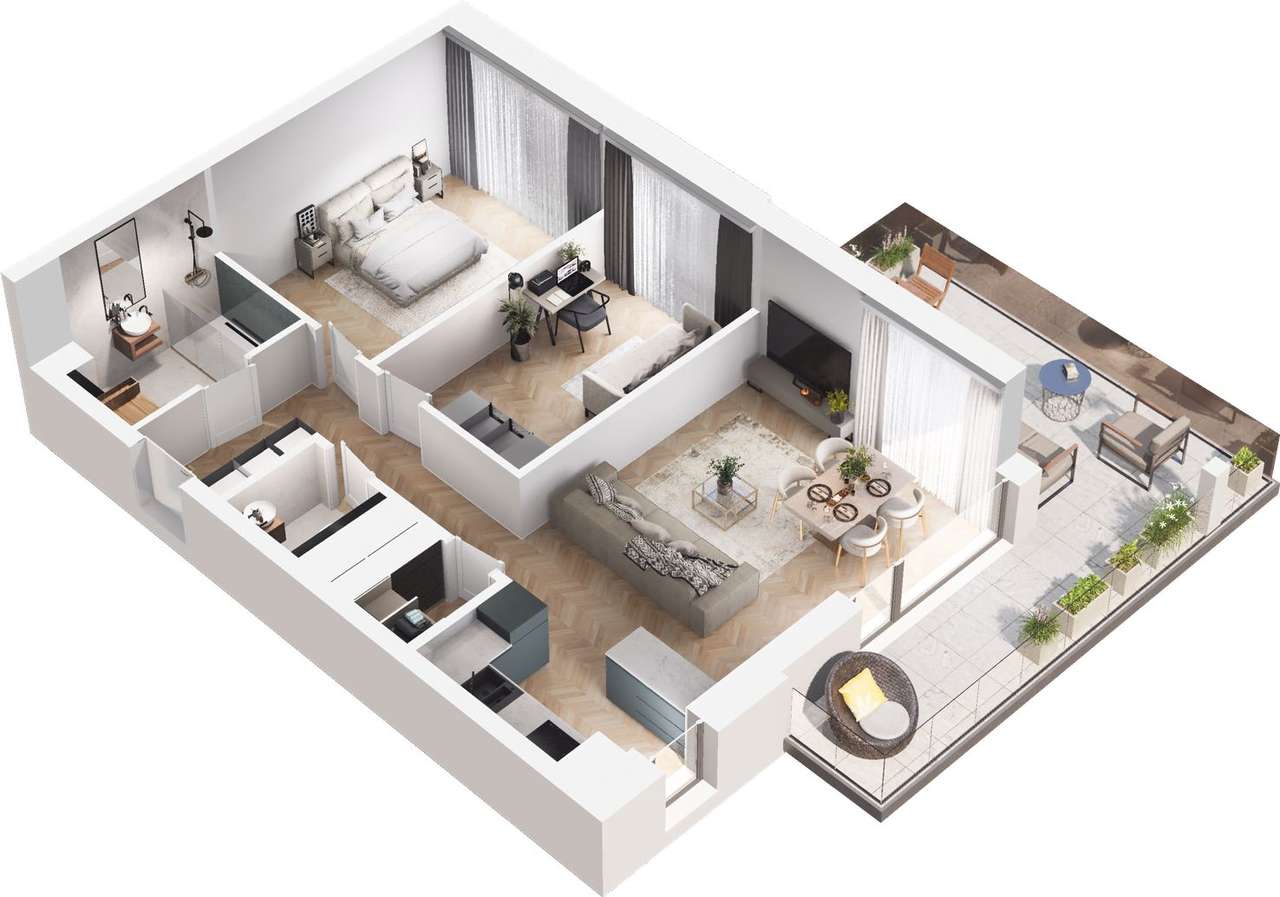 Ville Garden | mieszkanie 3-pok. | C.07 - Pełny obrazek: 5/10