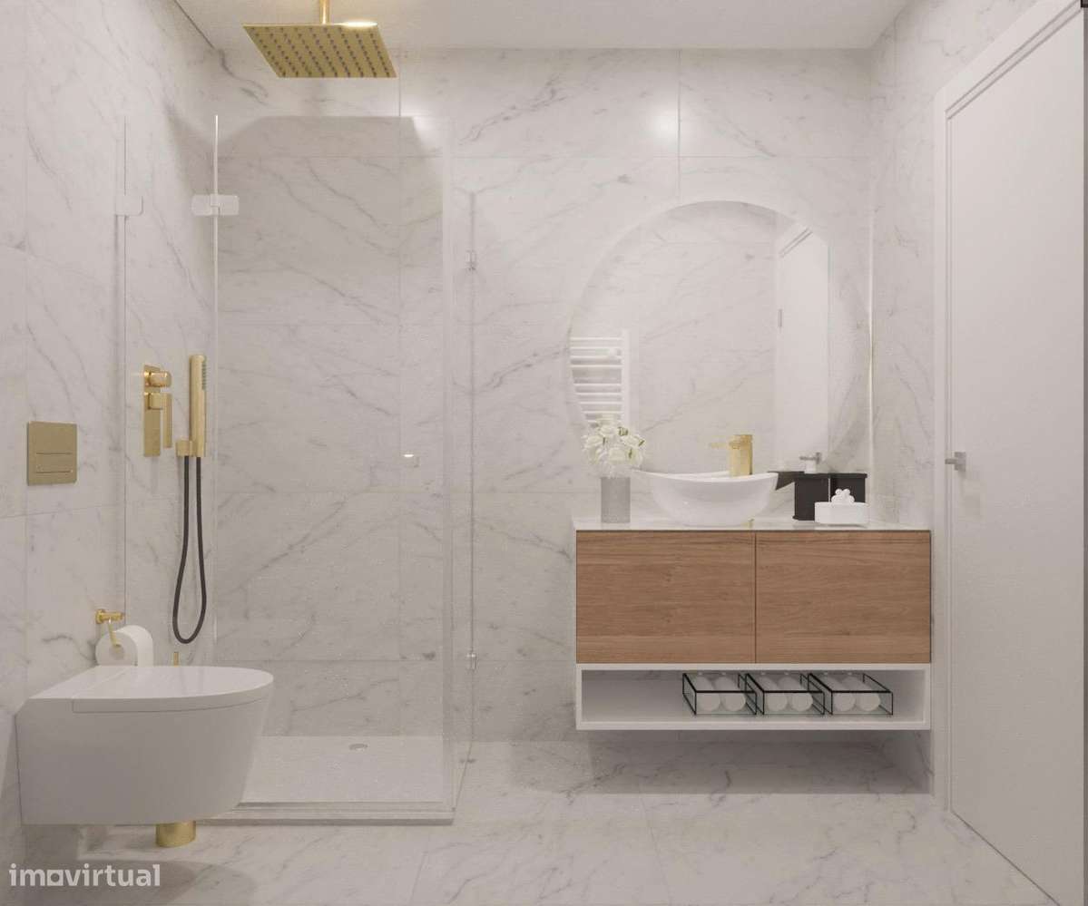 Excelente T1 com terraço e grande jardim-18