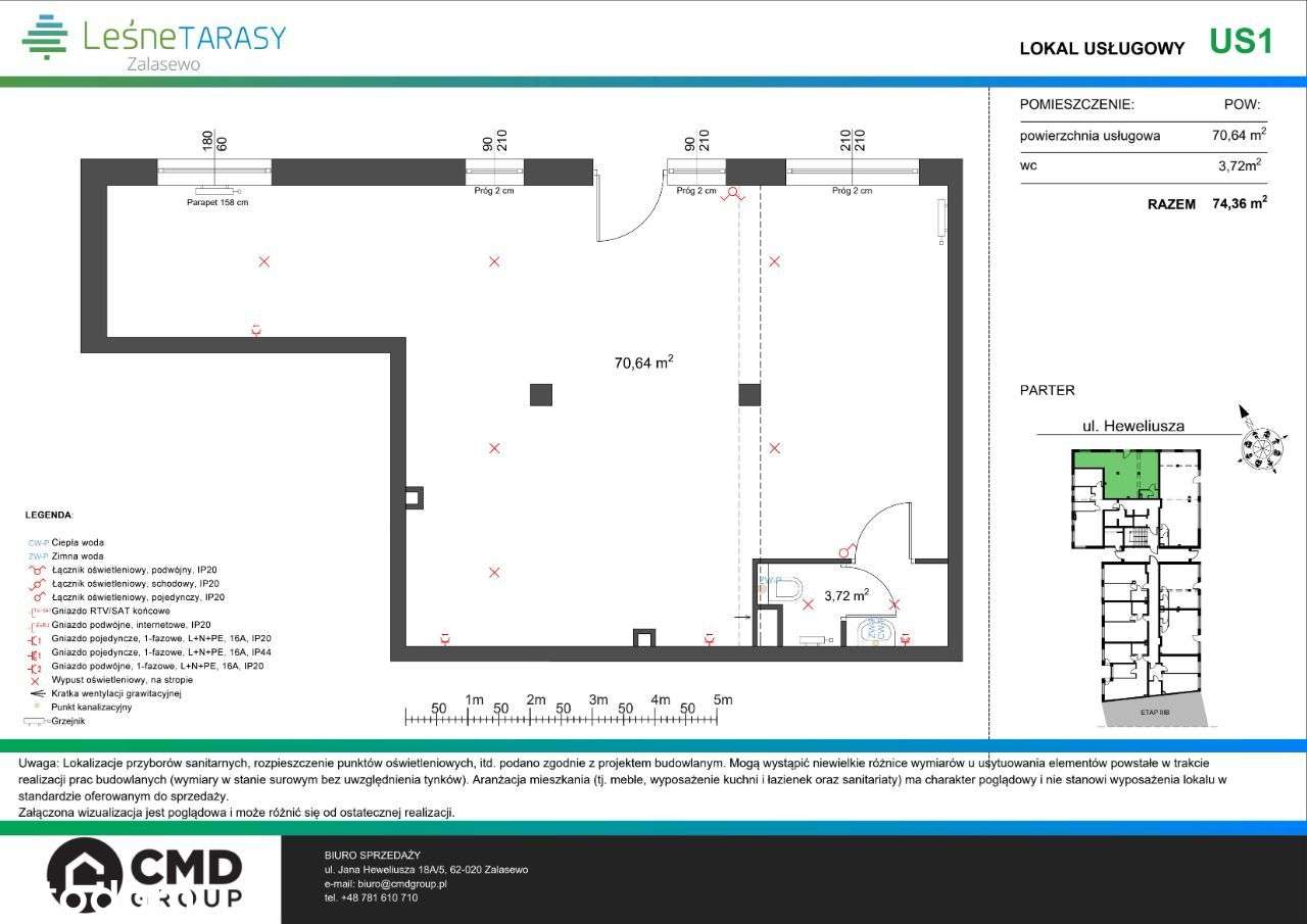 Leśne Tarasy 3 | lokal usługowy US1 - Pełny obrazek: 2/7