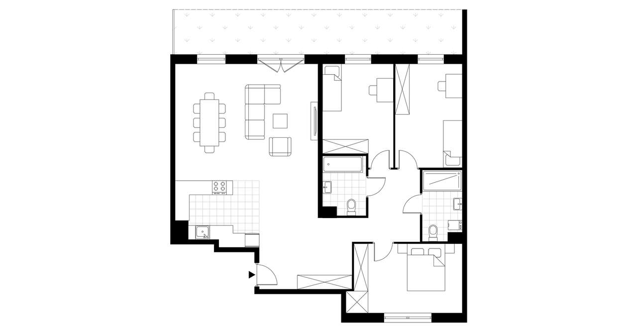 4-pokojowe mieszkanie 109m2 + ogródek - Pełny obrazek: 3/8